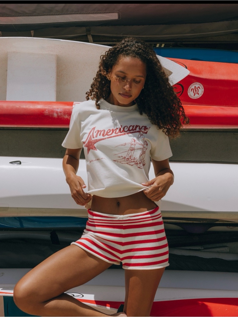 Daily Drills Americana Graphic Tee with Red Print
